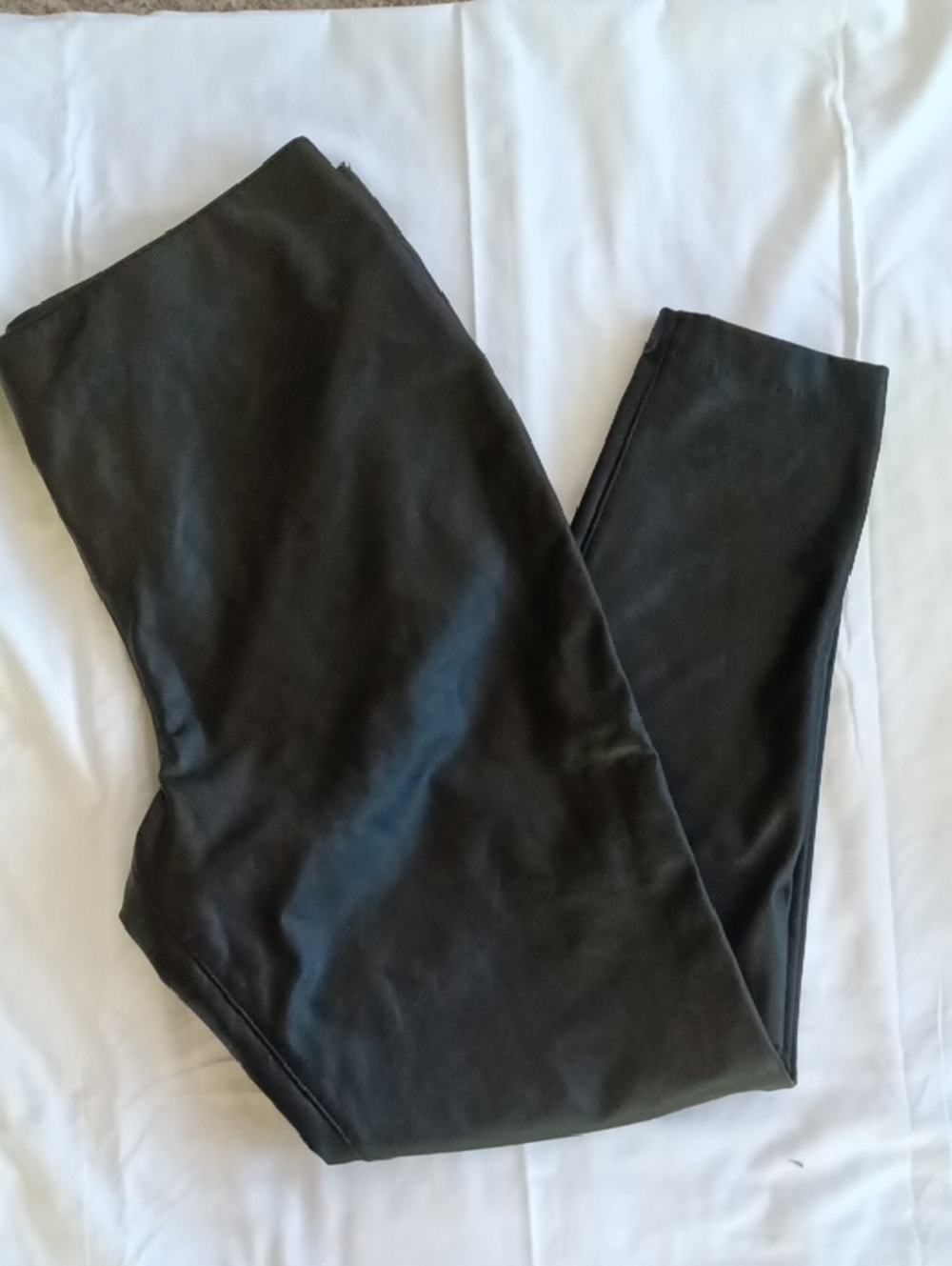Vince Camuto Black Faux Leather Leggings with Red Tag